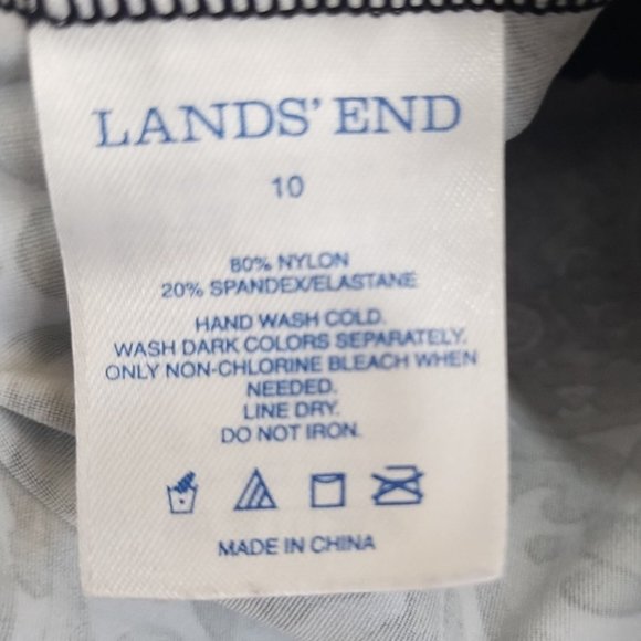 Lands' End Gray/Black Tankini Size 10 - Picture 5 of 6